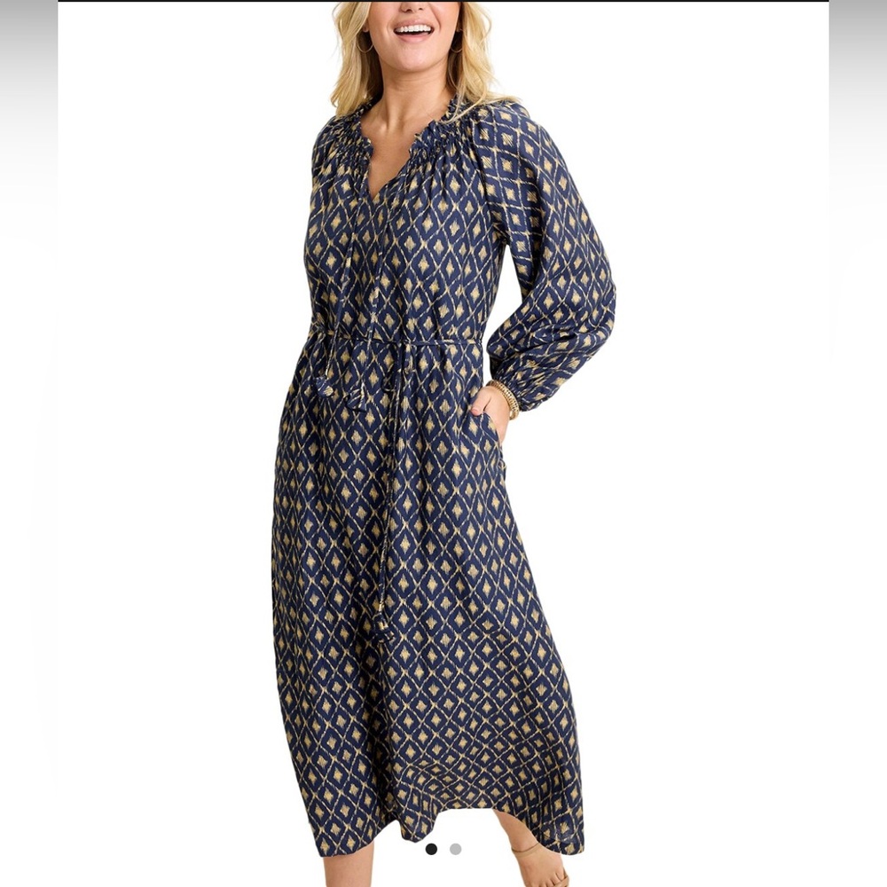 Tommy Bahama Diamond Cay Linen-Blend Maxi Dress size small